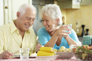 Dental Patients Smiling And Eating Together